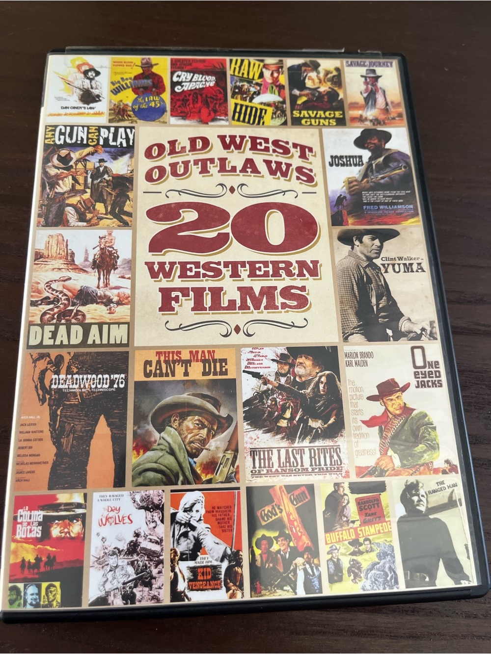 Old West Outlaws 20 Western Films DVD Collection - Red & Cream Cover